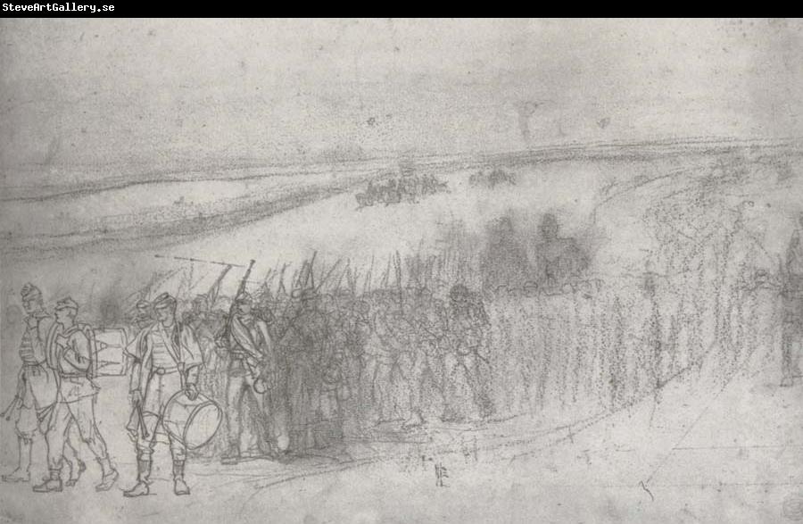 Winslow Homer Marching Infantry Column